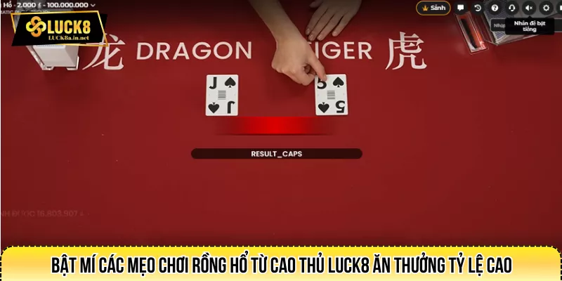 Bật mí các mẹo chơi Rồng Hổ từ cao thủ LUCK8 ăn thưởng tỷ lệ cao