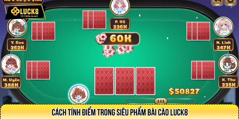 Cách tính điểm trong siêu phẩm bài cào LUCK8