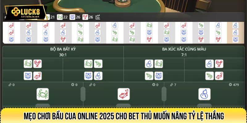 Mẹo chơi bầu cua online 2025 cho bet thủ muốn nâng tỷ lệ thắng